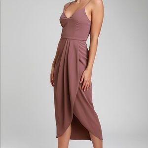 Lulus Mauve Purple midi dress